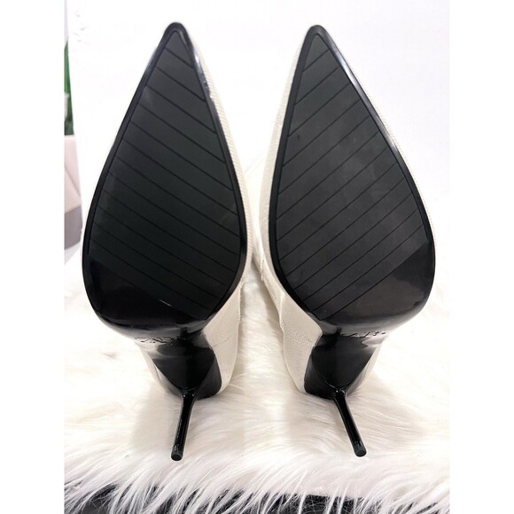 Zara Women Denim High Heel Knee High Pointed Toe Boots Beige Size EU 39 US 8 - Picture 11 of 14